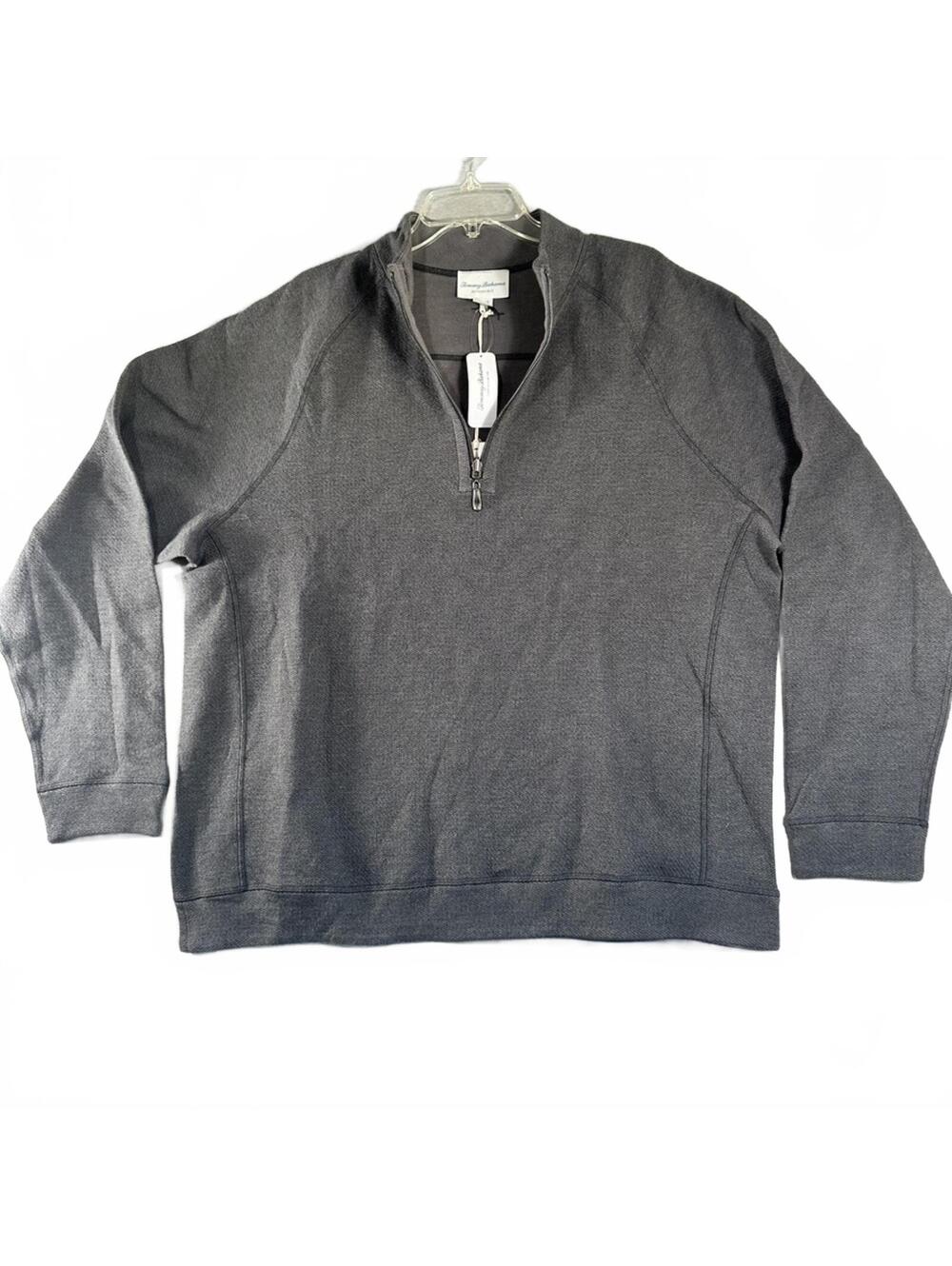 Tommy Bahama Four Seas Coal Reversible 1/2 Zip XL